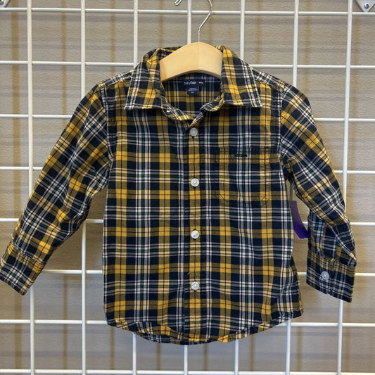 Baby Gap Plaid LS Button Up - 2T