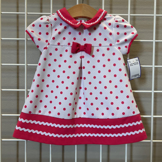 Little Me Dot SS Dress - 12m