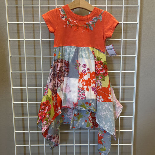 Mimi & Maggie Patchwork SS Dress - 2T