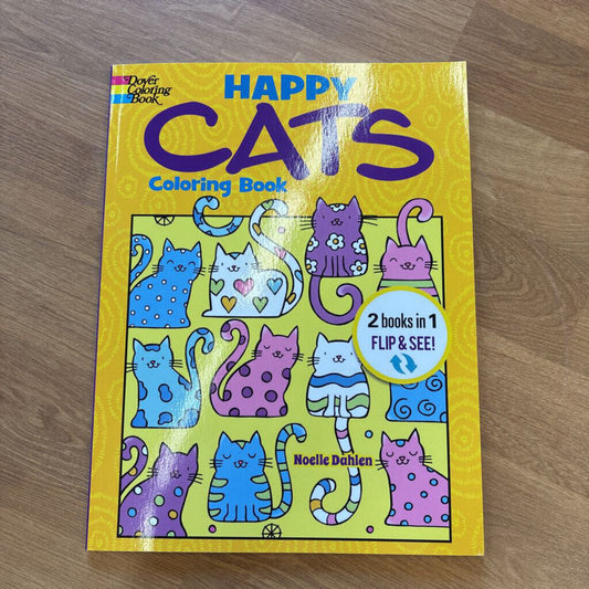 NEW Happy Cats Coloring Book