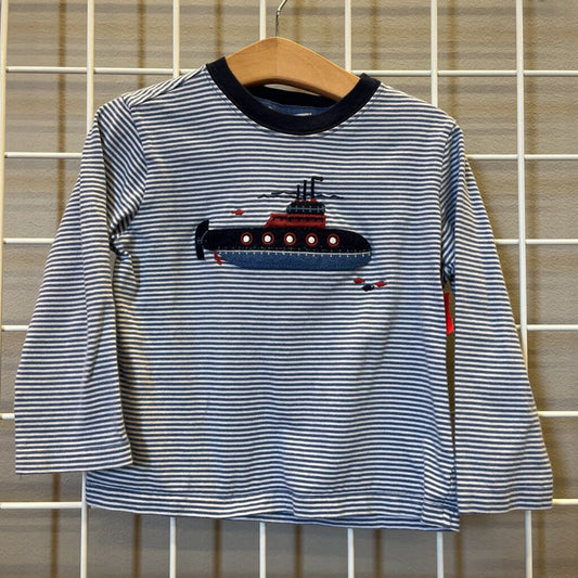 Janie & Jack Stripe Sub LS Tee - 4