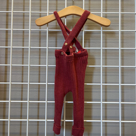 H&M Ribbed Knit Suspender Leggings - 6m