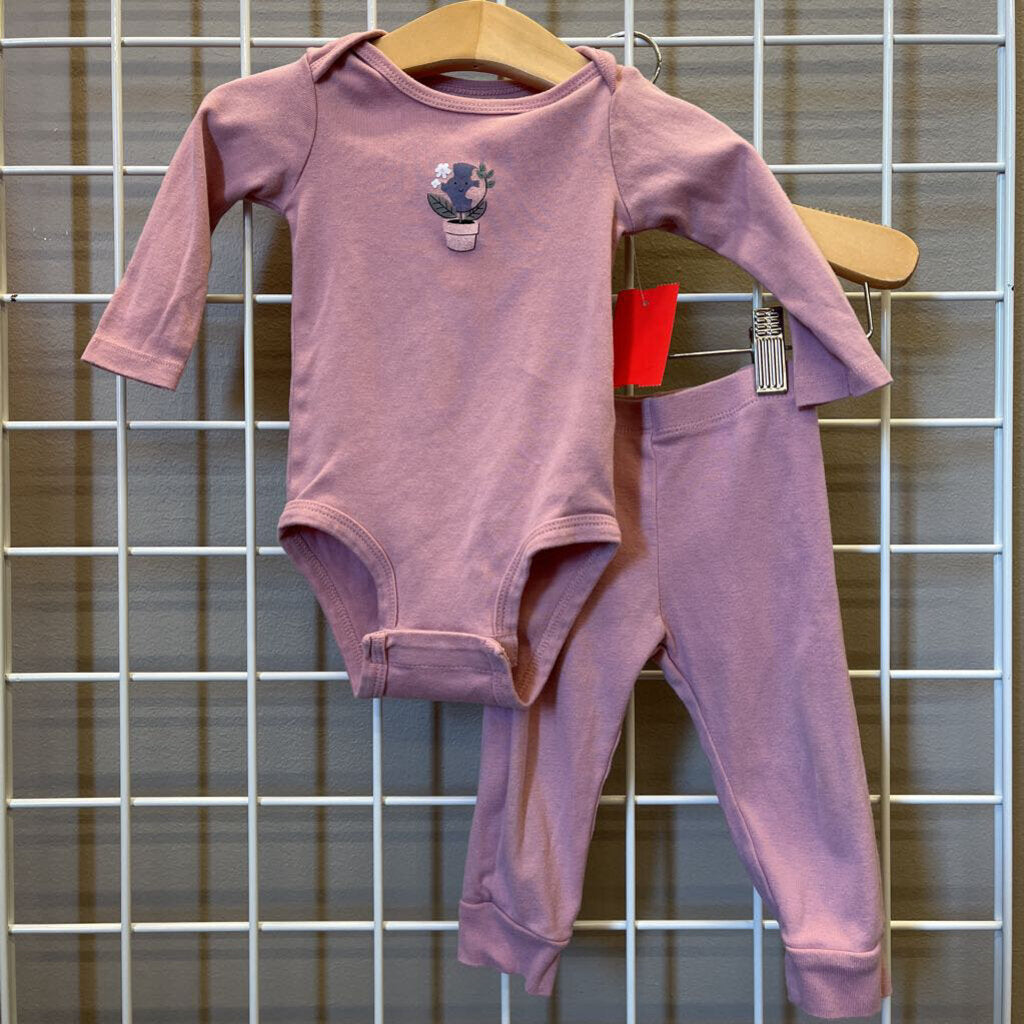 Pekkle Earth Onesie Two Pc Set - 9m