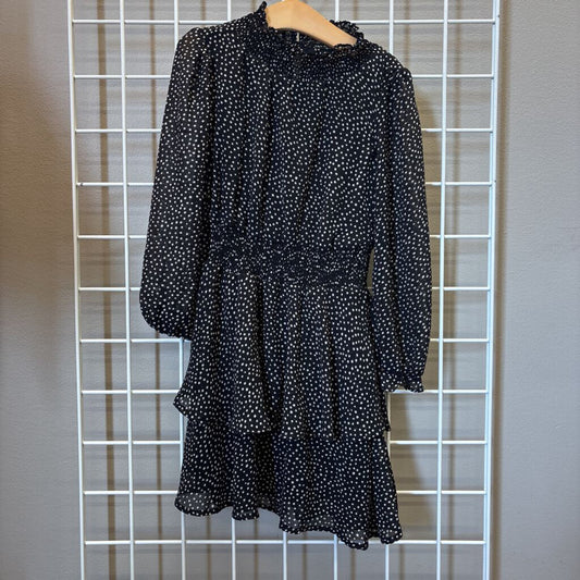 Ava & Yelly LS Chiffon Dot Dress - 7