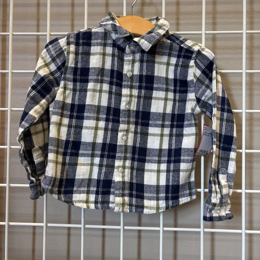 Little Lad Plaid LS Button Up - 3T