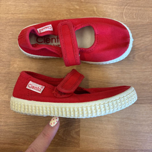 Cienta Red Velcro Mary Janes - 7