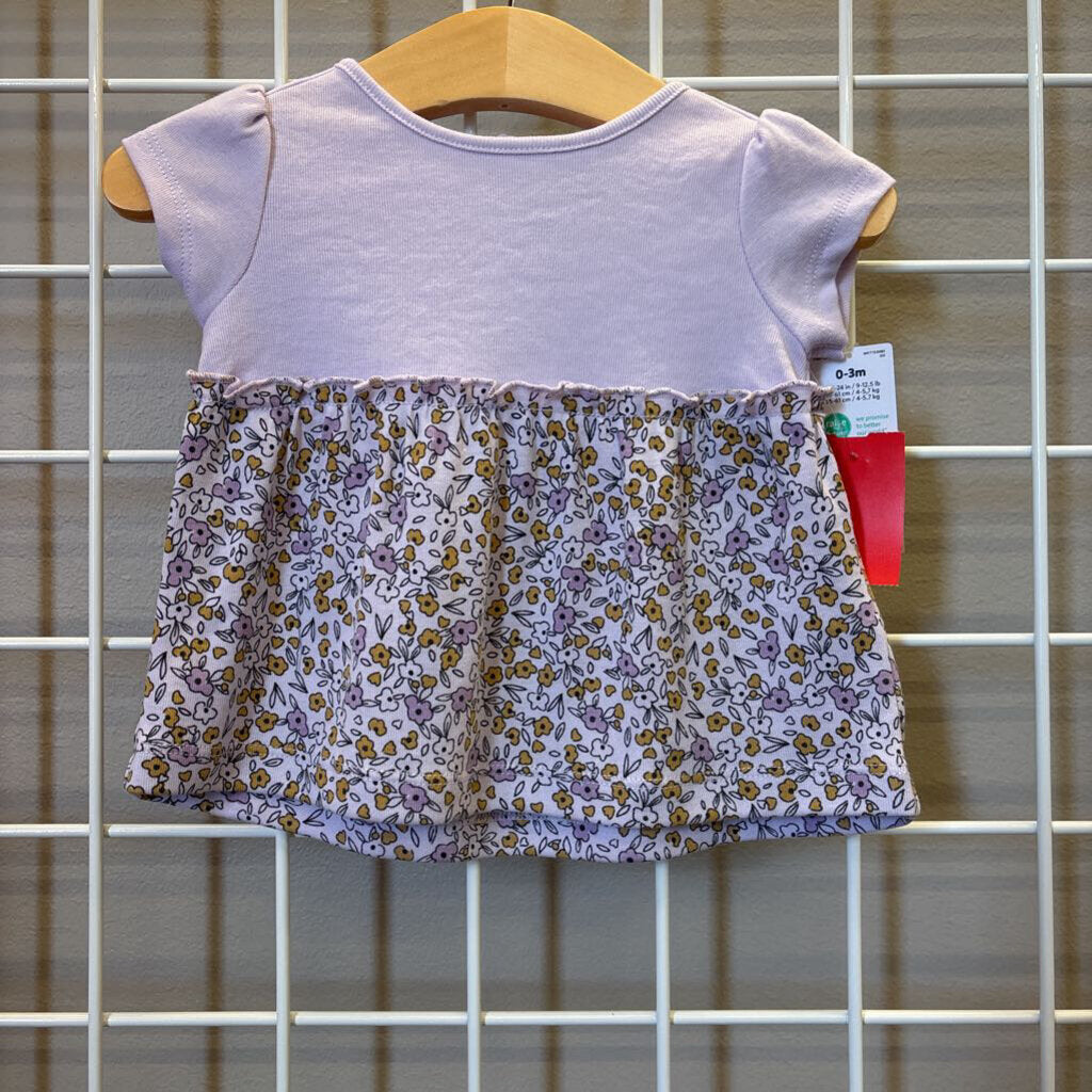 NWT Carter's Floral SS Dress - 0/3mo