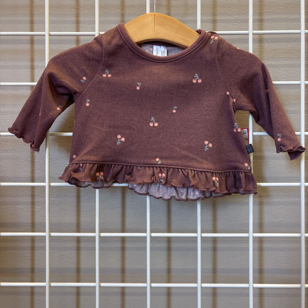 NWT Modern Moments Cherries LS Top - 0/3m