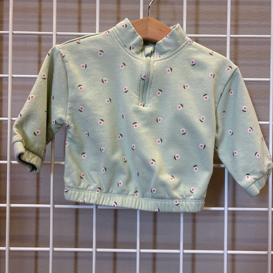 Cat & Jack LS Floral Crewneck - 6/9m