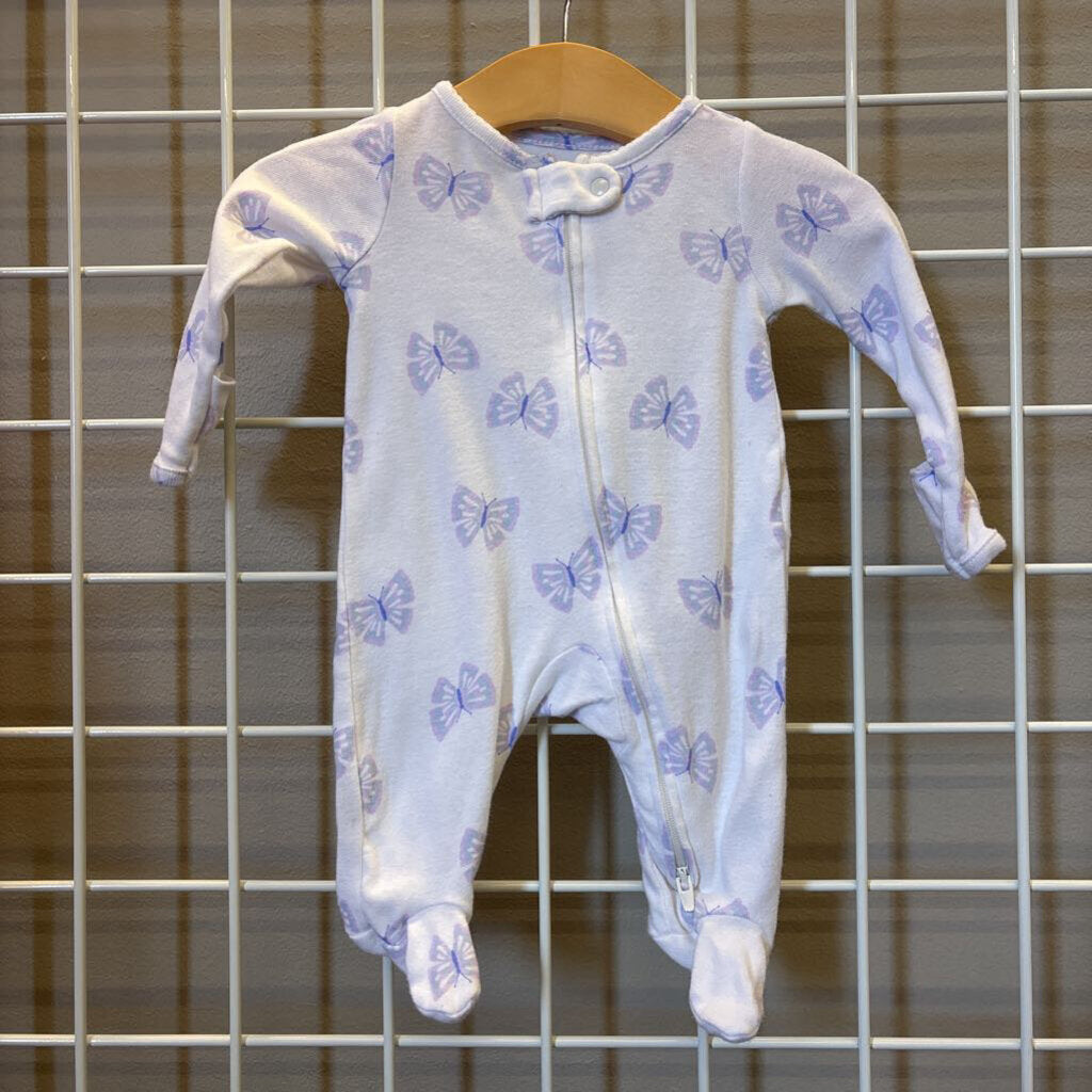 Carter's Butterfly LS Zip Sleeper - NB