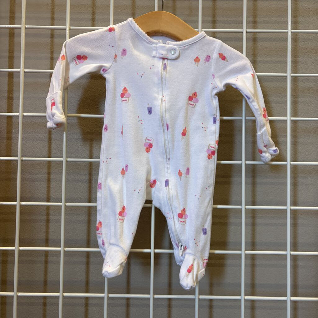 Carter's Ice Cream LS Zip Sleeper - NB