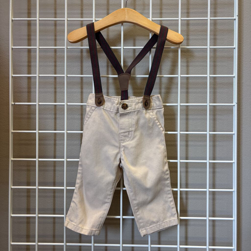 Carter's Khaki Pants w/ Suspenders - 6m
