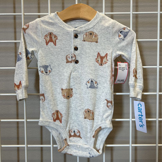 NWT Carter's LS Animal Onesie - 6m