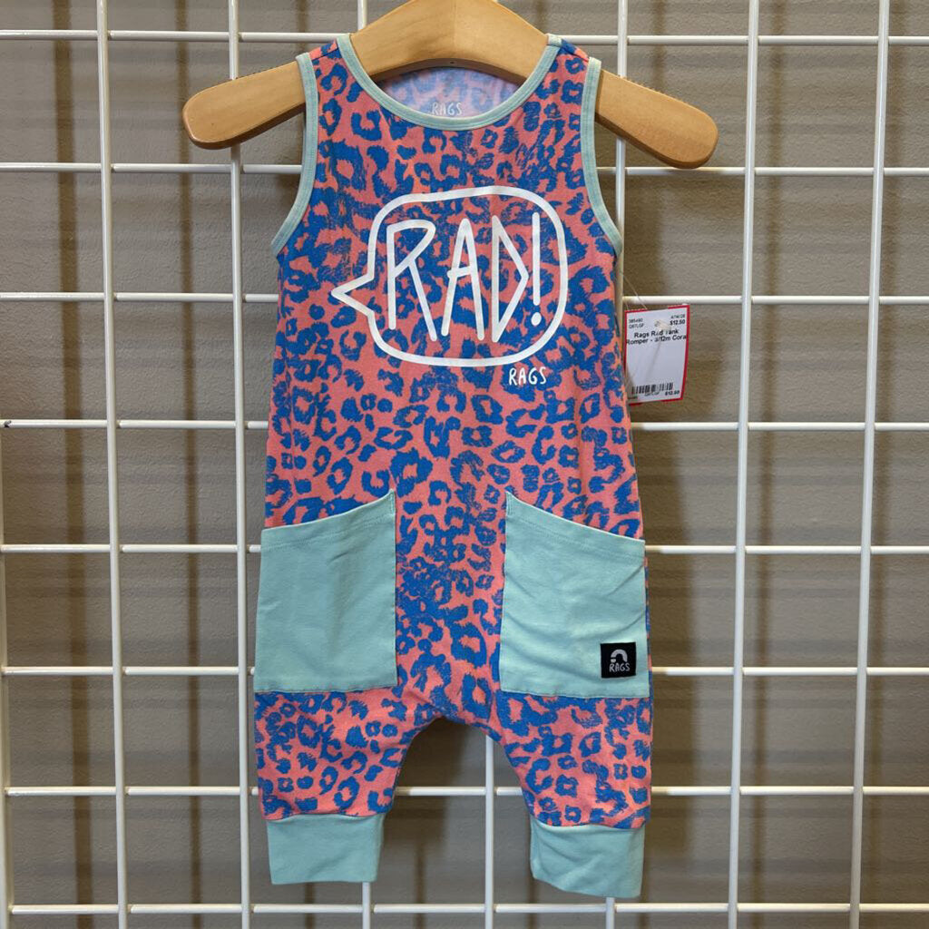 Rags Rad Tank Romper - 6/12m