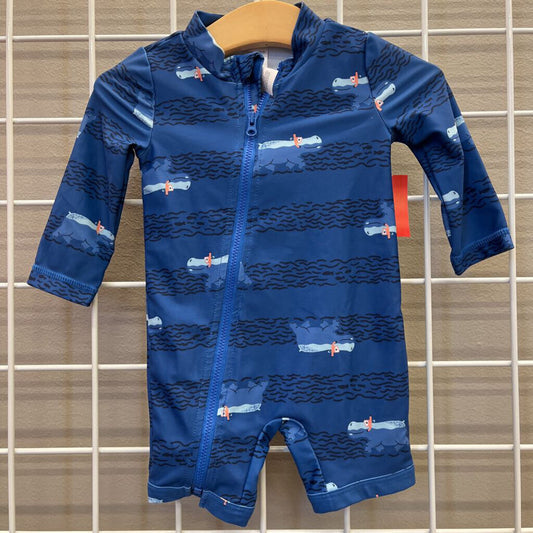 Carter's Hippo LS One Pc Swim - 6m
