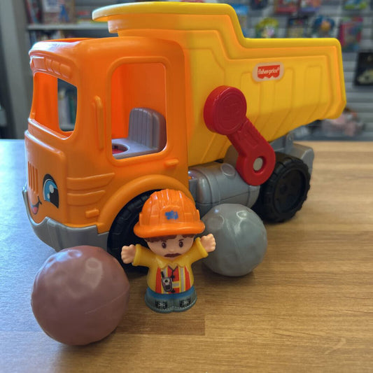 Little People Dump Truck w/ 2 Boulders & Figure