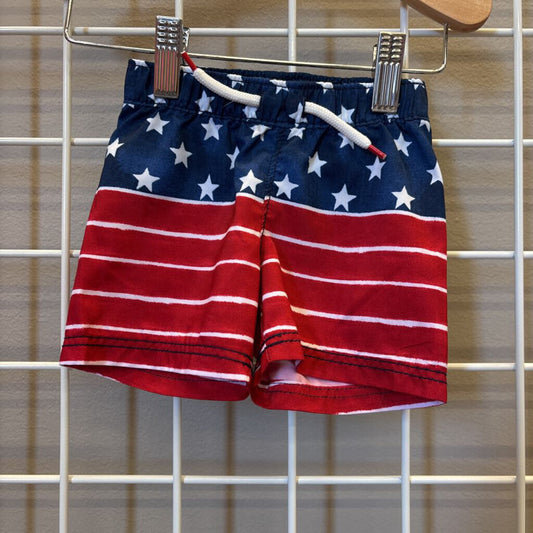Old Navy Flag Swim Shorts - 3/6m