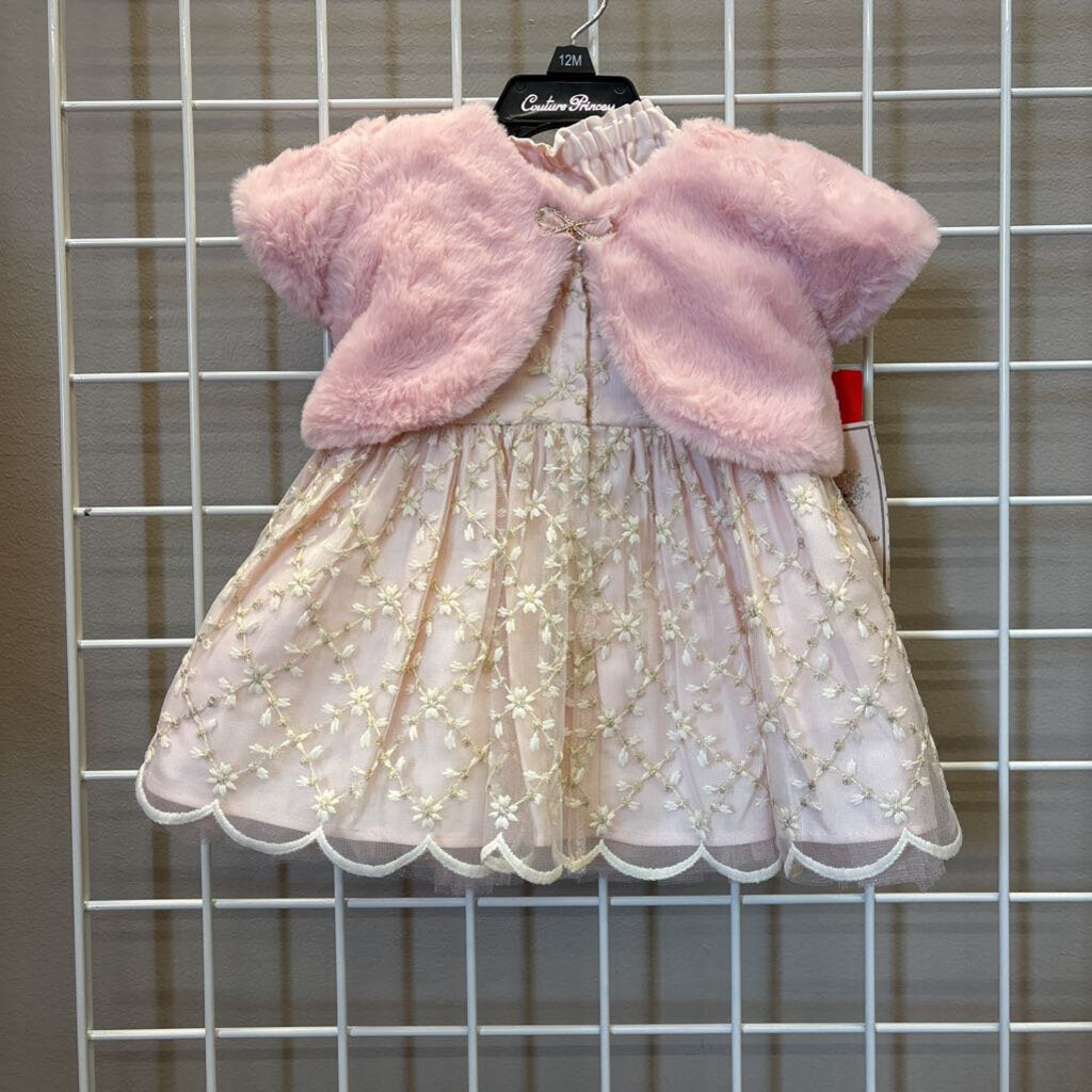 NWT Couture Princess Party Dress Set - 12m