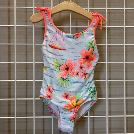 Cat & Jack Floral One Pc Swim - 4/5