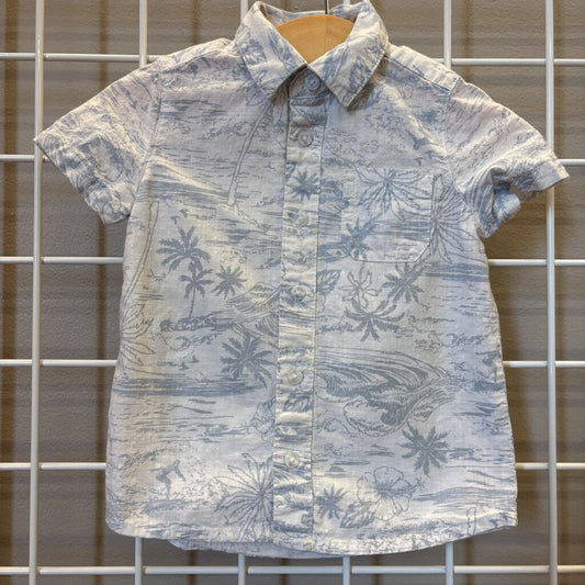 Dip Palm Tree SS Button Up - 12/18m