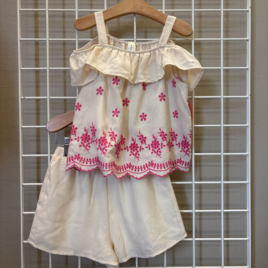 Heart & Arrow Embroidered Two Pc Set - 6x