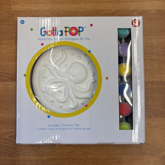 NEW Gotta POP Paint Your Own Octopus 3D Tile
