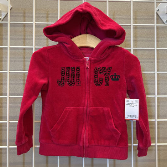 Juicy Couture Velour Zip Hoodie - 2T