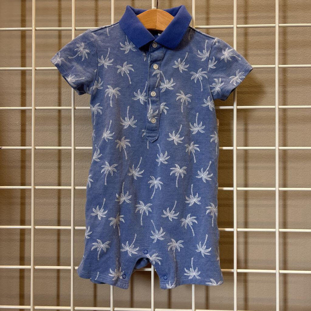 Janie & Jack Palm Tree Short Romper - 18/24m