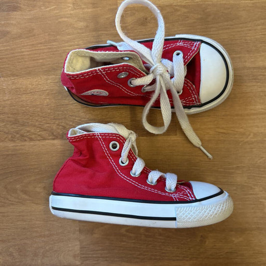 Converse Red High Top Sneakers - 5