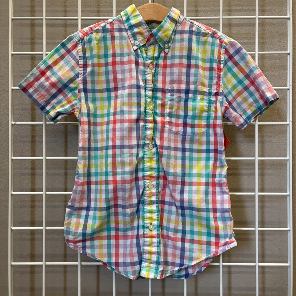 Crewcuts Plaid SS Button Up - 8
