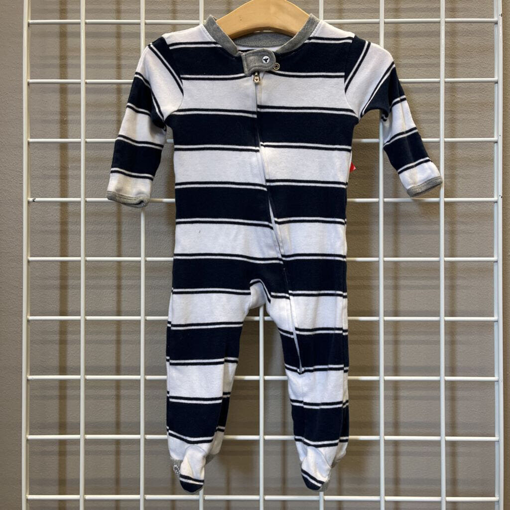 Burt's Bees Stripe Zip Sleeper - 0/3m