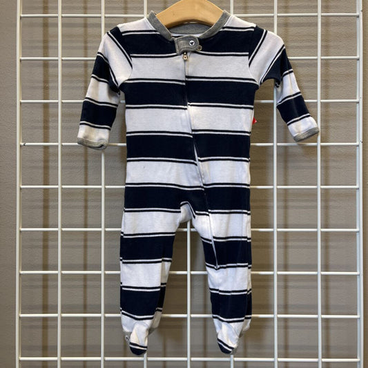 Burt's Bees Stripe Zip Sleeper - 0/3m