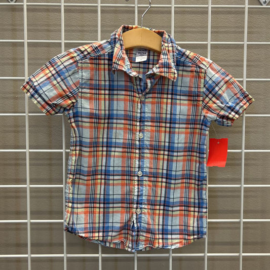 Carter's Plaid SS Button Up - 3T