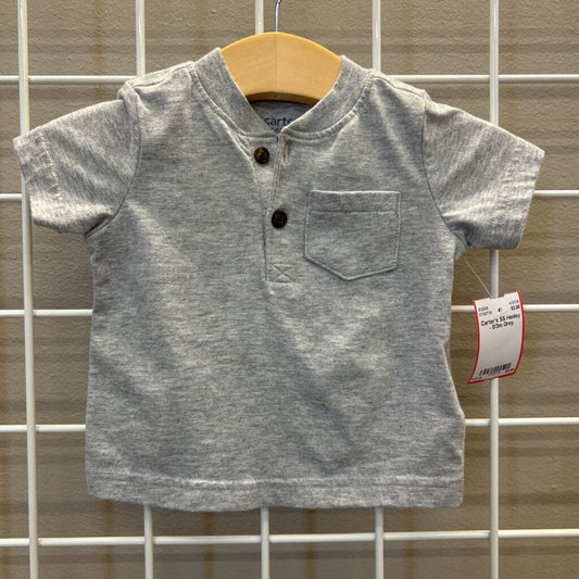 Carter's SS Henley - 0/3m