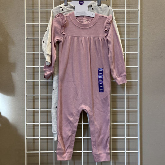 NWT Carter's LS Romper Two Pack - 24m