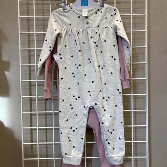 NWT Carter's LS Romper Two Pack - 24m