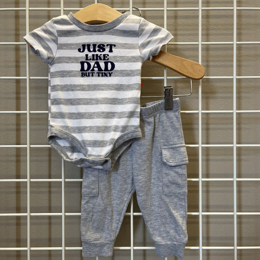 Baby Essentials Dad Onesie Two Pc Set - 9m