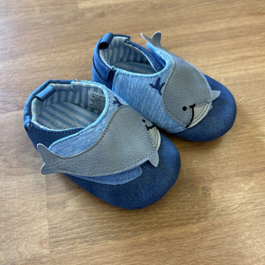 Ro + Me Whale Crib Shoes - 6/12m