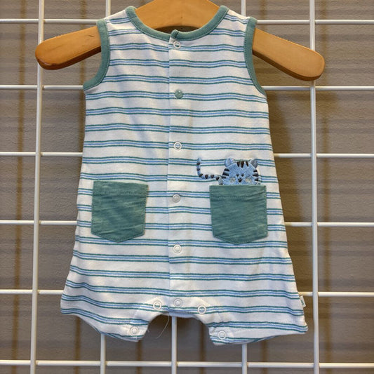Absorba Stripe Tank Tiger Romper - 3m