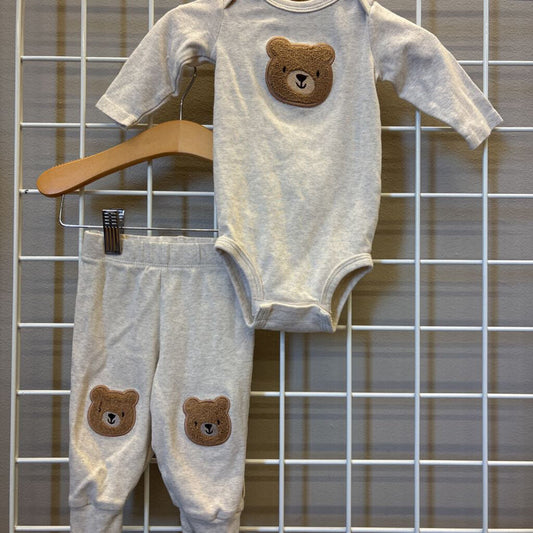 Huggies Bear Onesie Two Pc Set - 6m
