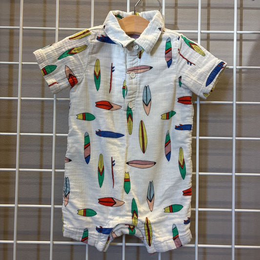 Hanna Andersson Surf Short Romper - 12/18m