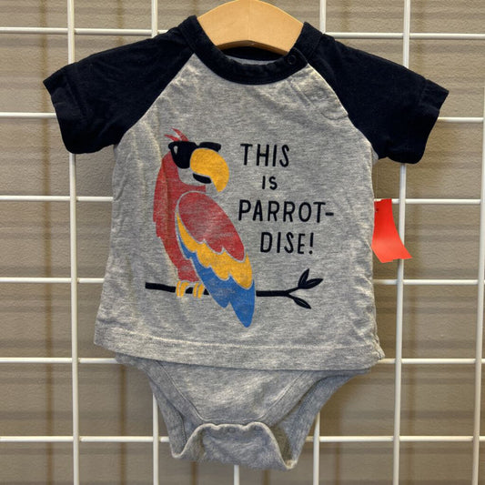 Baby Gap Parrot SS Onesie - 6/12m