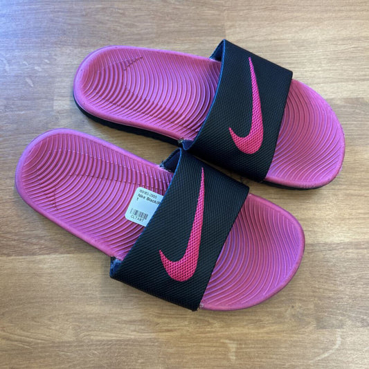 Nike Black/Pink Slides - 1