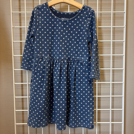 Gap Kids Dot LS Dress - 6/7