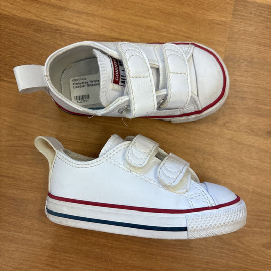 Converse White Leather Sneakers - 5