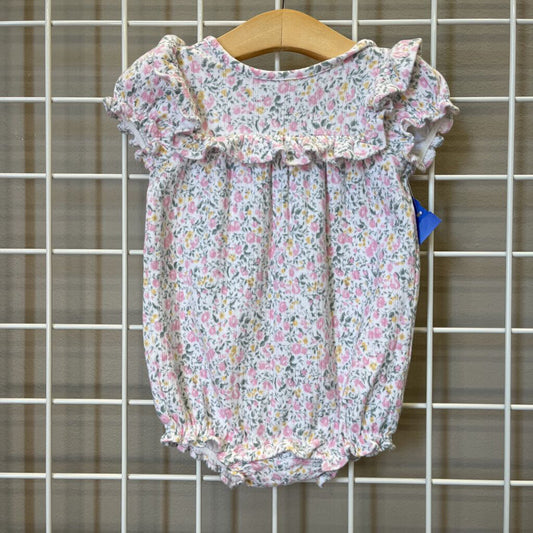 Janie & Jack Floral Bubble Romper - 12/18m