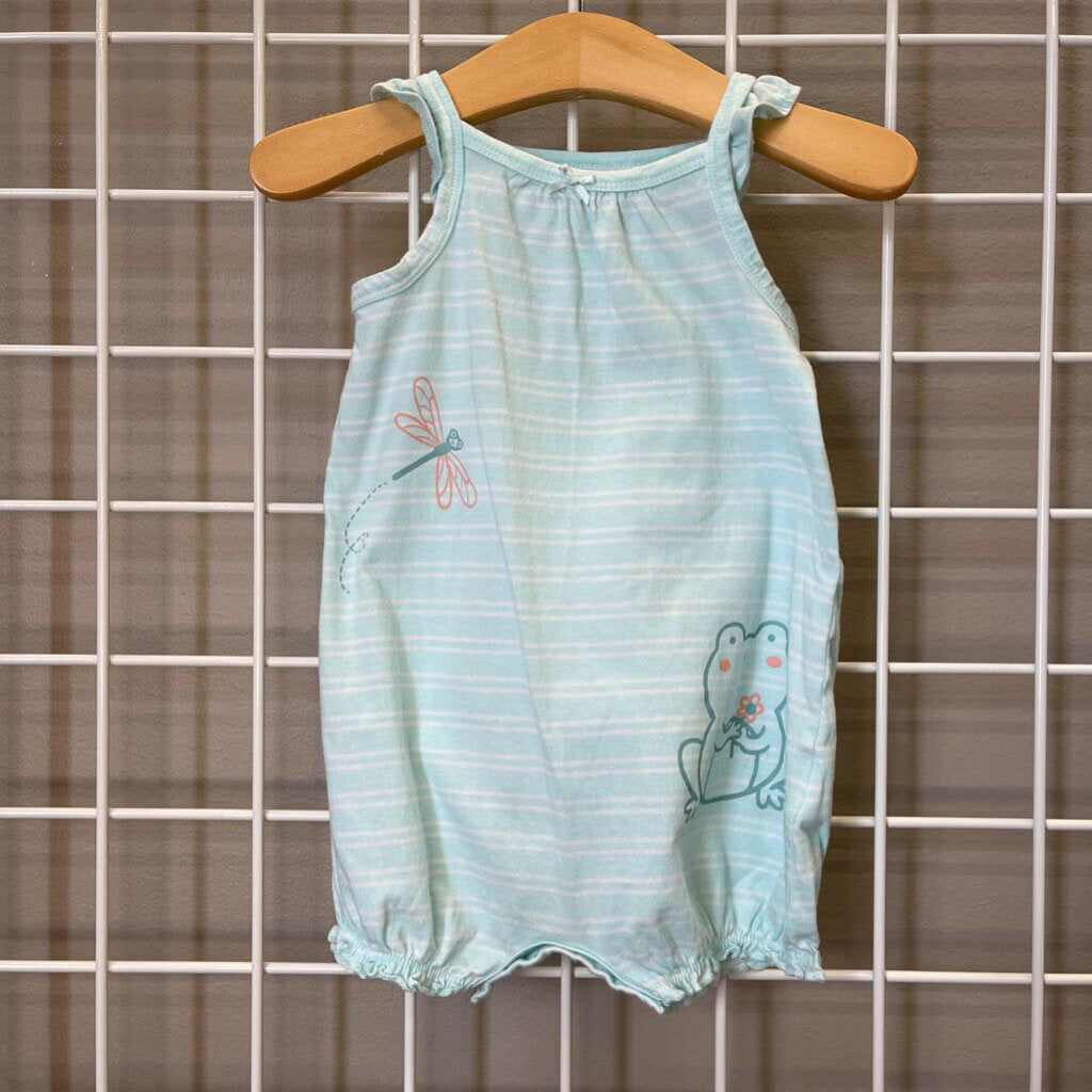 Carter's Frog Stripe Tank Romper - 12m
