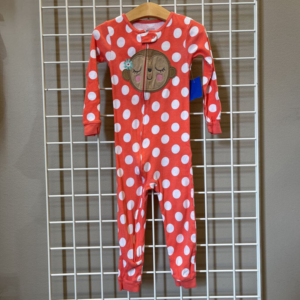 Carter's Monkey Zip Pjs - 3T