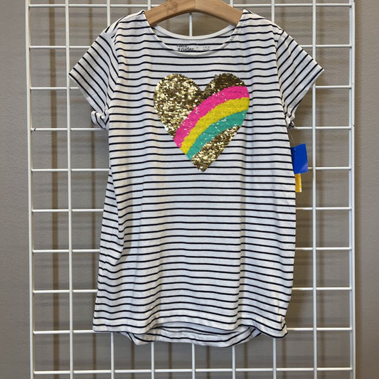 NWT Rumi + Ryder Sequin Heart SS Tee - 12/14