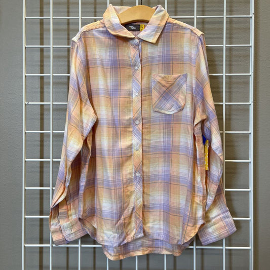 NWT Rumi + Ryder Plaid LS Button Up - 8/10